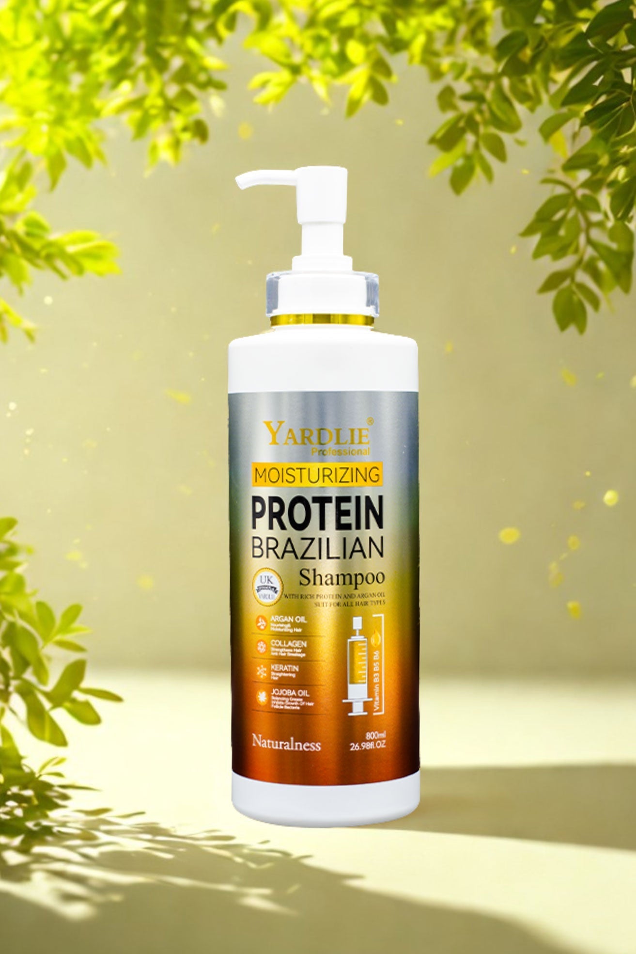 Yardlie Brazilian Protein Shampoo | Keratin Treatment with Argan Oil | 800ml