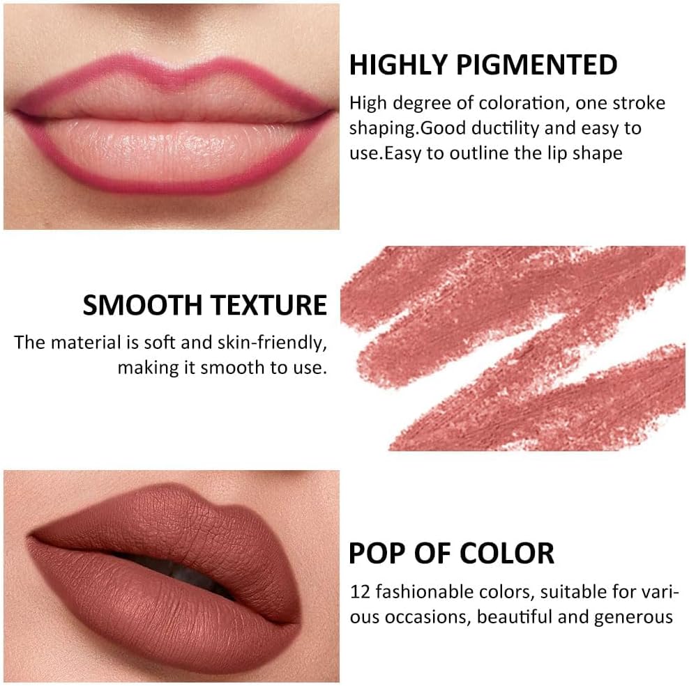 Eveline Beauty Lipstick Pencils  ( Pack of 12 )  – Smooth Matte Color for All-Day Glam