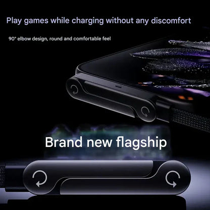 TYPE-C to TYPE-C 2-in-1 Invisible Holder Charger Cable with Stand - 240W Fast Charging