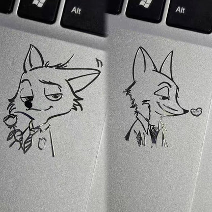 (Imported) 3D Crossing Metallic Stickers