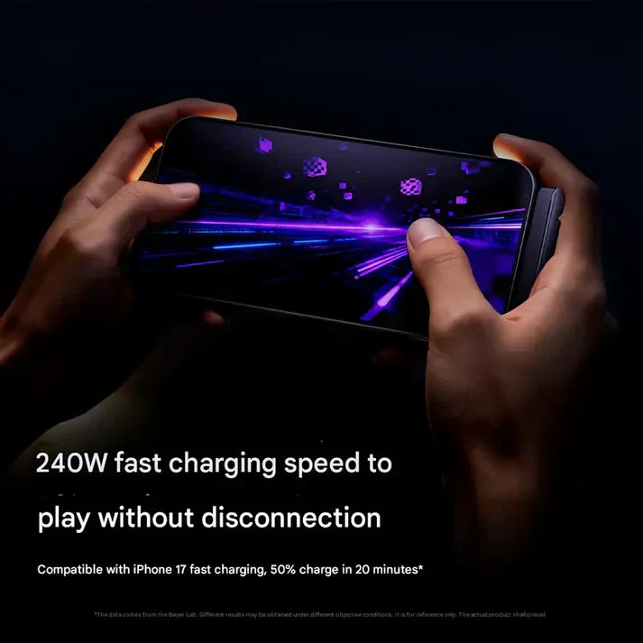 TYPE-C to TYPE-C 2-in-1 Invisible Holder Charger Cable with Stand - 240W Fast Charging