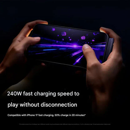 TYPE-C to TYPE-C 2-in-1 Invisible Holder Charger Cable with Stand - 240W Fast Charging
