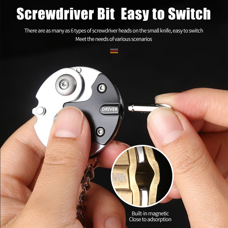 3 in 1 Multifunctional Knife and Screwdriver Keychain