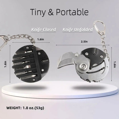 3 in 1 Multifunctional Knife and Screwdriver Keychain