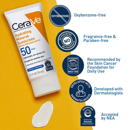 CeraVe Hydrating Mineral Sunscreen.