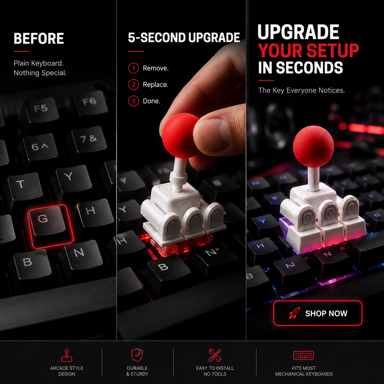 ✨ Joystick Keycaps 🎮🔥