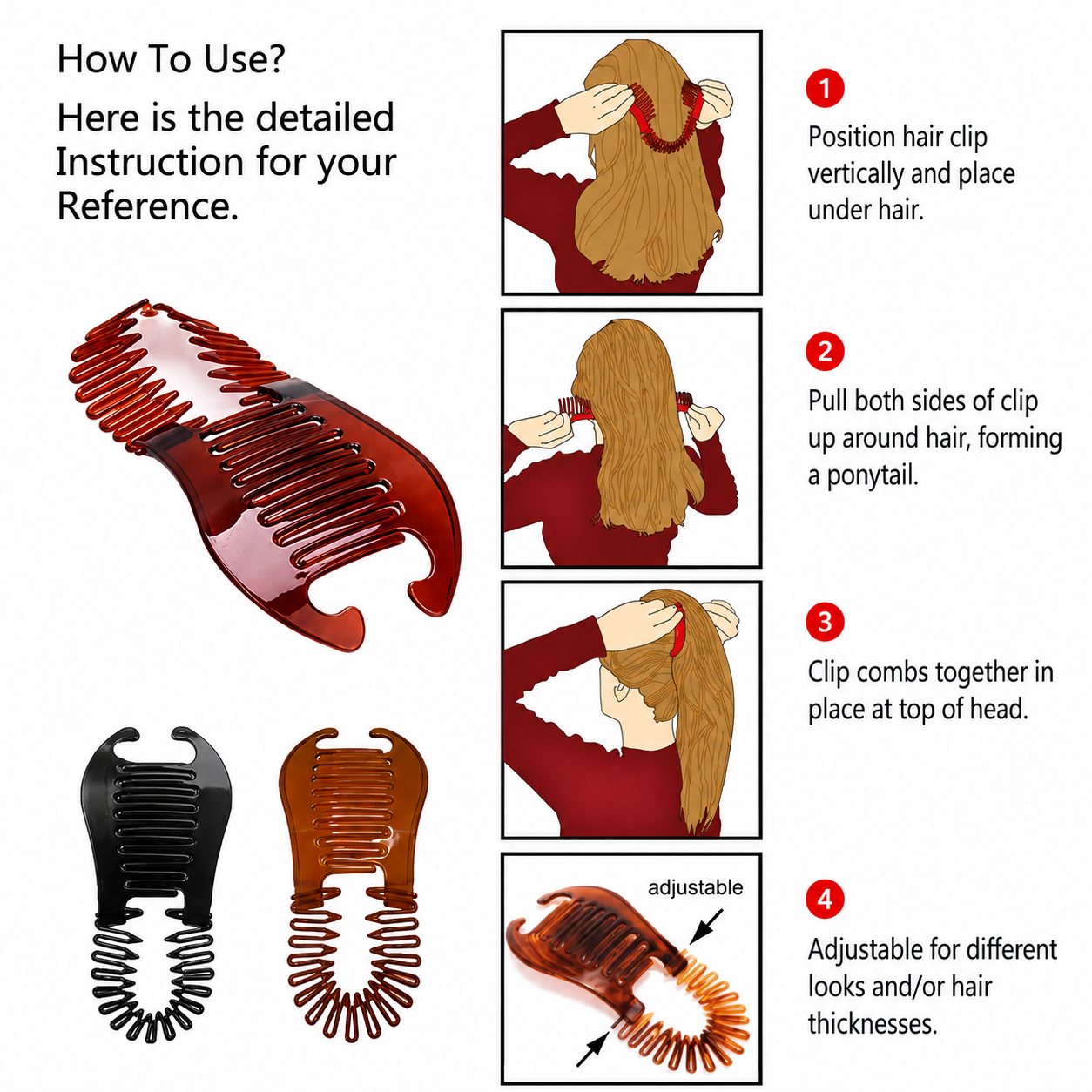Flexible Banana Hair Clip