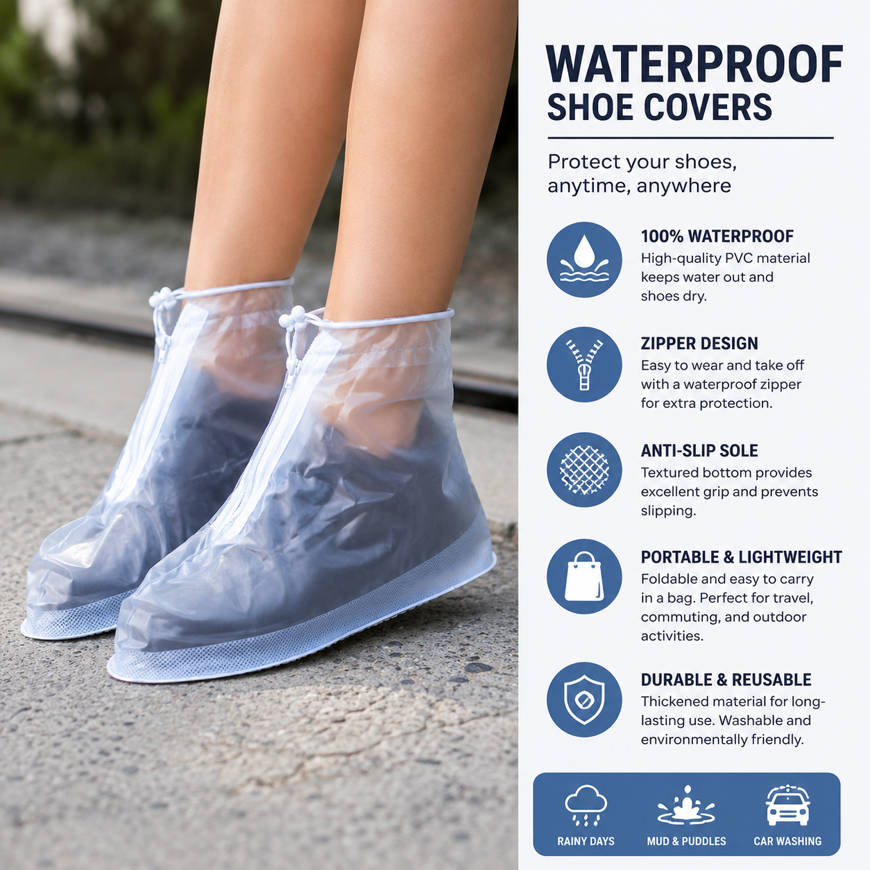 Waterproof  Shoe Covers  ( Pairs )