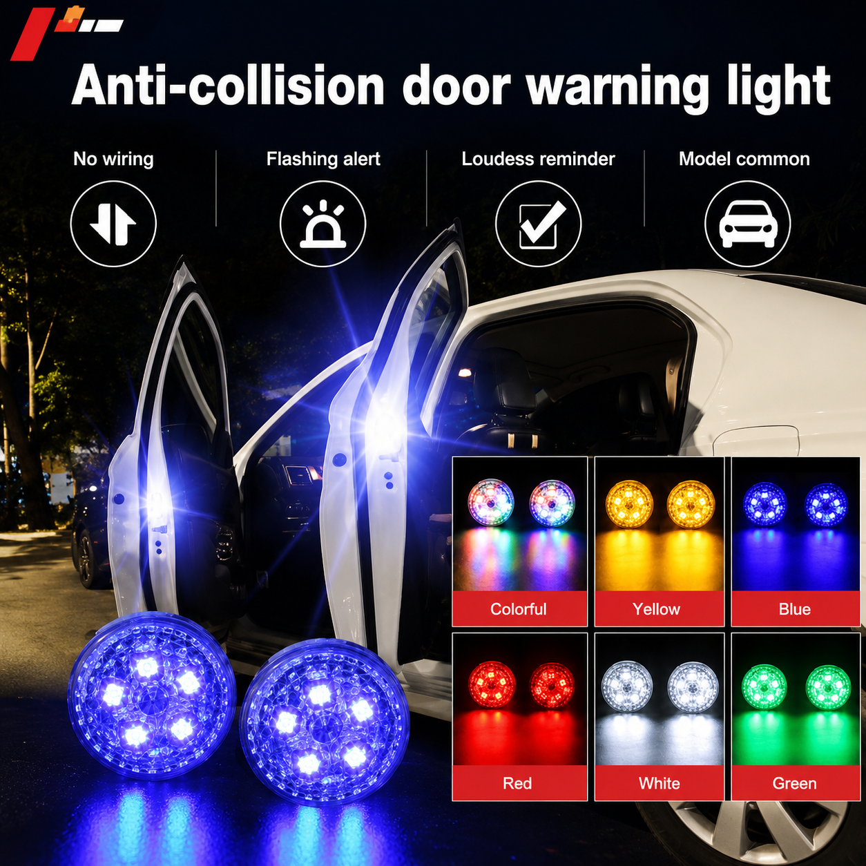Car Door Opening Warning Lights  | Wireless