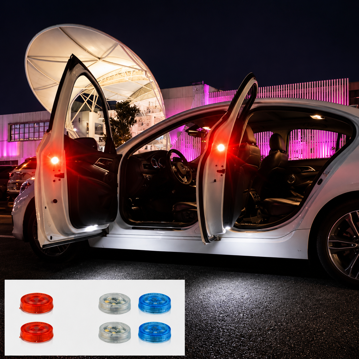 Car Door Opening Warning Lights  | Wireless