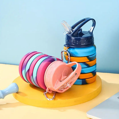 Collapsible BPA-Free Silicone Foldable Water Bottle - 500 ML