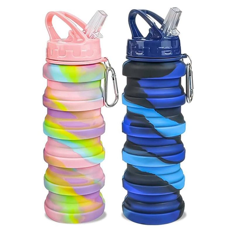 Collapsible BPA-Free Silicone Foldable Water Bottle - 500 ML