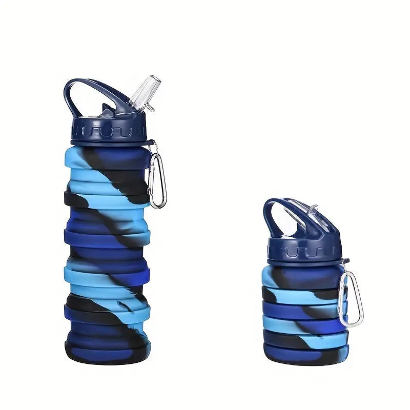 Collapsible BPA-Free Silicone Foldable Water Bottle - 500 ML