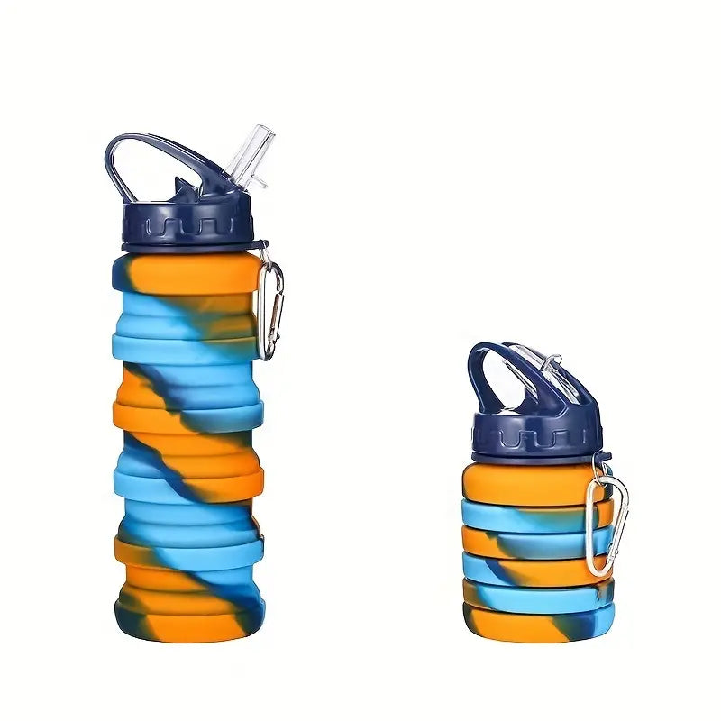 Collapsible BPA-Free Silicone Foldable Water Bottle - 500 ML