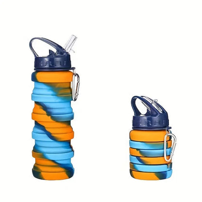 Collapsible BPA-Free Silicone Foldable Water Bottle - 500 ML