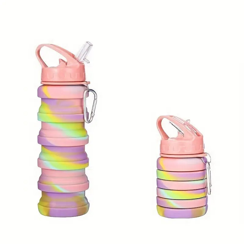 Collapsible BPA-Free Silicone Foldable Water Bottle - 500 ML