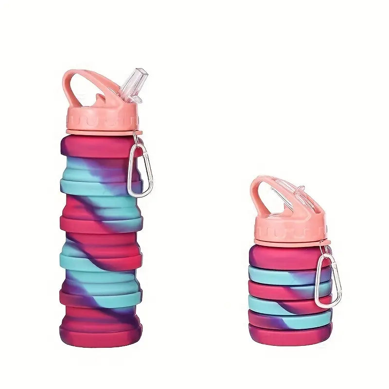 Collapsible BPA-Free Silicone Foldable Water Bottle - 500 ML