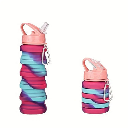 Collapsible BPA-Free Silicone Foldable Water Bottle - 500 ML