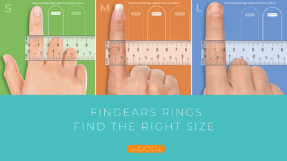Fingears M-19mm Silver-Red Set |  Fidget Player