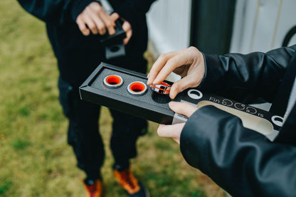 Fingears M-19mm Silver-Red Set |  Fidget Player