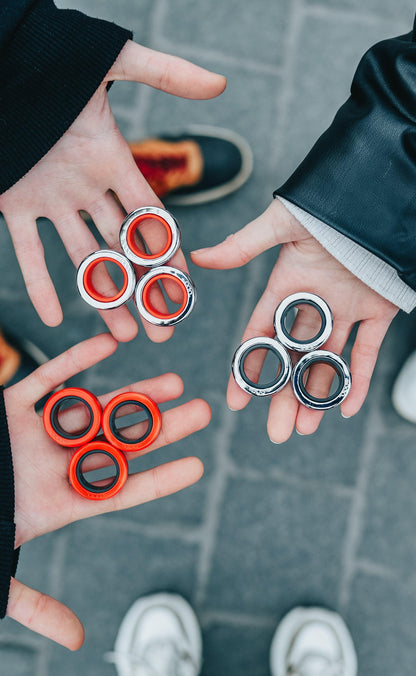 Fingears M-19mm Silver-Red Set |  Fidget Player