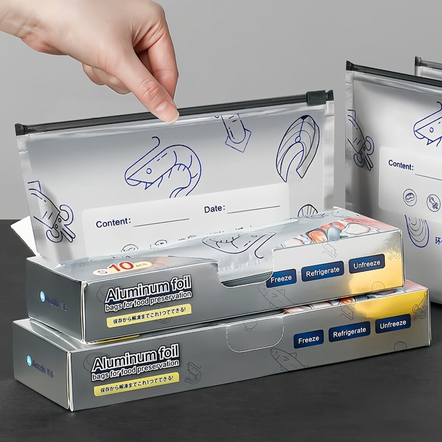 Aluminum Foil Fresh Sealed Bag  |  Washable &  Reuse