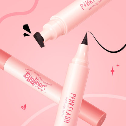 PINKFLASH Instant Shape Lasting Wingled Eyeliner Stamp 2-in-1  -  BK01
