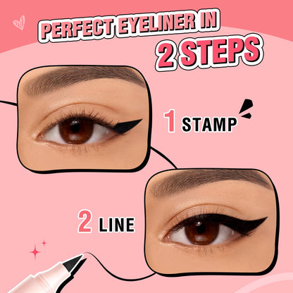 PINKFLASH Instant Shape Lasting Wingled Eyeliner Stamp 2-in-1  -  BK01