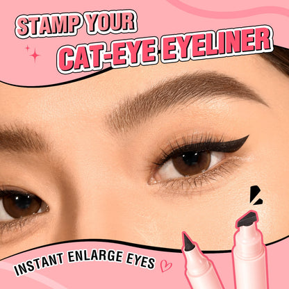 PINKFLASH Instant Shape Lasting Wingled Eyeliner Stamp 2-in-1  -  BK01