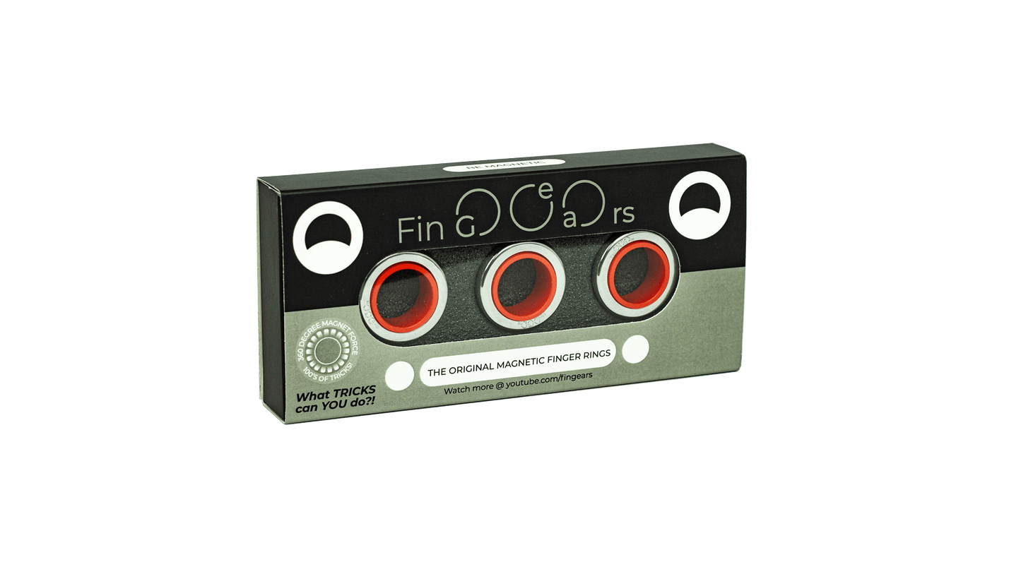 Fingears M-19mm Silver-Red Set |  Fidget Player