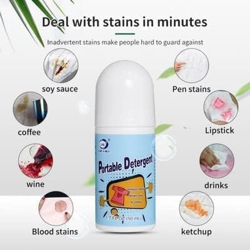 Portable Detergent for Removes Oil Almost All Types of Fabrics, Cotton (50ml)