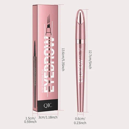 Eyebrow Pencil, Precise 4-Tip Eyebrow Pencil, Waterproof, Natural, Fine Stroke, Black