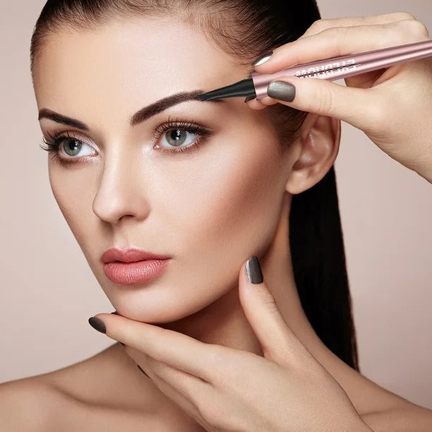 Eyebrow Pencil, Precise 4-Tip Eyebrow Pencil, Waterproof, Natural, Fine Stroke, Black
