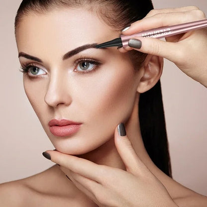 Eyebrow Pencil, Precise 4-Tip Eyebrow Pencil, Waterproof, Natural, Fine Stroke, Black