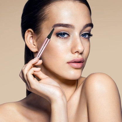 Eyebrow Pencil, Precise 4-Tip Eyebrow Pencil, Waterproof, Natural, Fine Stroke, Black