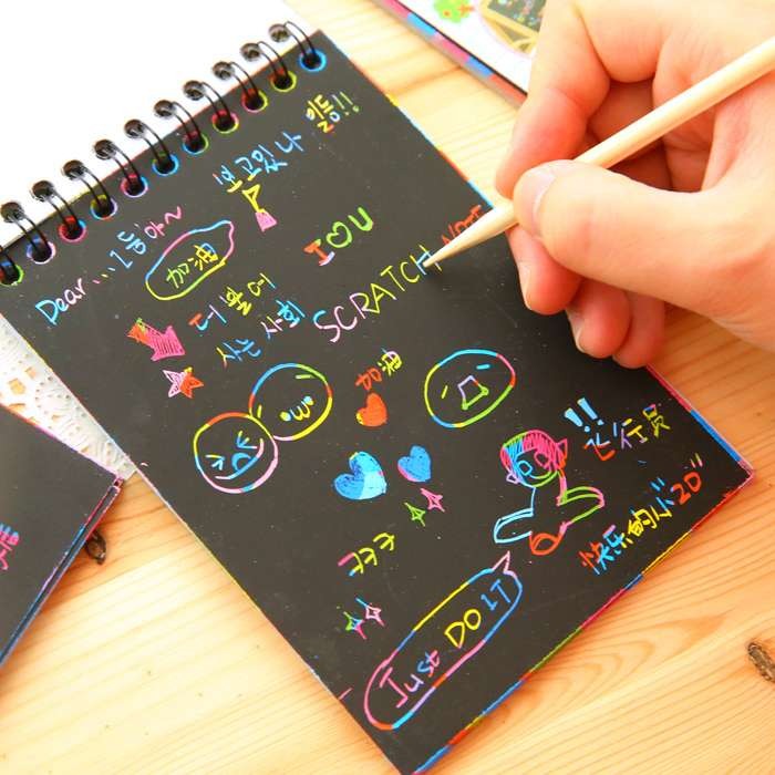 Rainbow Scratch NoteBook - Fun Art  |  Pack of 2