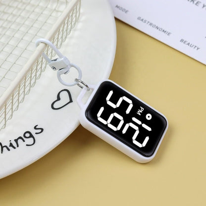 LED Digital Keychain Pocket Watch