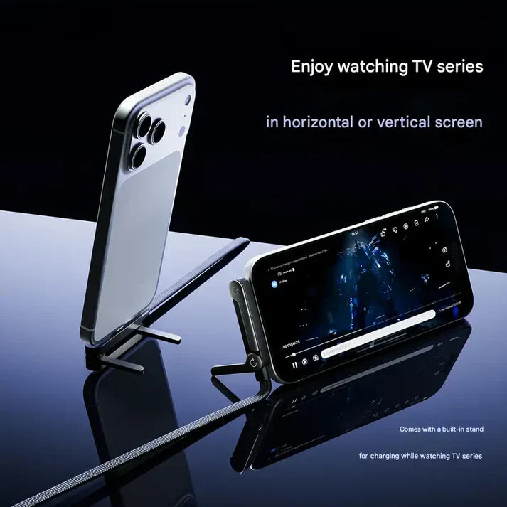 TYPE-C to TYPE-C 2-in-1 Invisible Holder Charger Cable with Stand - 240W Fast Charging
