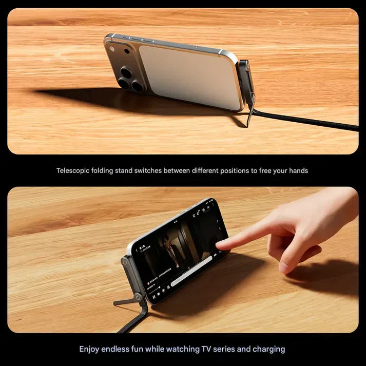 TYPE-C to TYPE-C 2-in-1 Invisible Holder Charger Cable with Stand - 240W Fast Charging