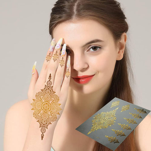 Gold Heena Stickers | Look Fabulous On Eid