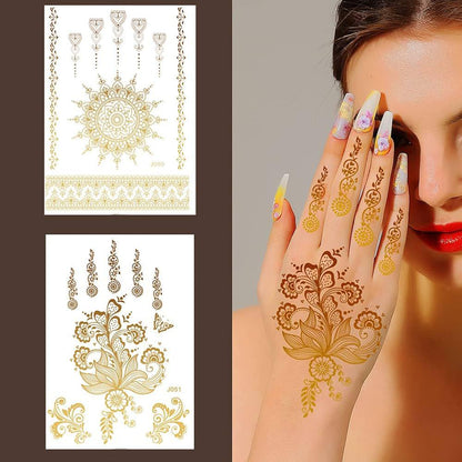 Gold Heena Stickers | Look Fabulous On Eid