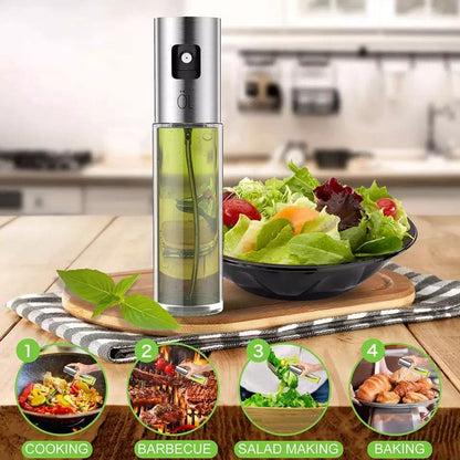 Premium Stainless Steel Oil Spray Bottle