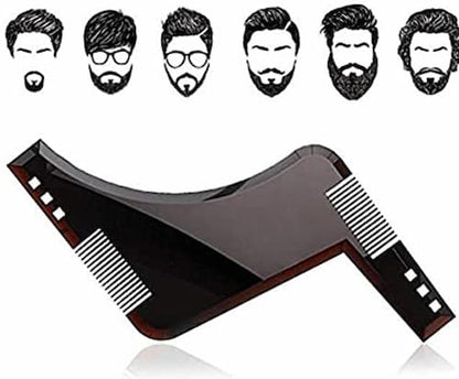 Beard Shaping Tool & Facial Hair Styling Template Guide & Beard Shaper comb tool